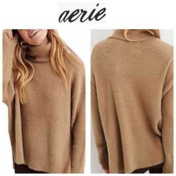aerie Sweaters - Aerie/ Soft Camel/ Cowl Neck Sweater/ Size US M